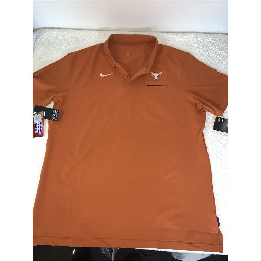 Texas Longhorns NIKE Dri Fit Polo Golf Shirt Men's XL On Field Player Issue Type